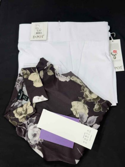 Mens Korean Style Floral Shirt With White Trouser COMBO
